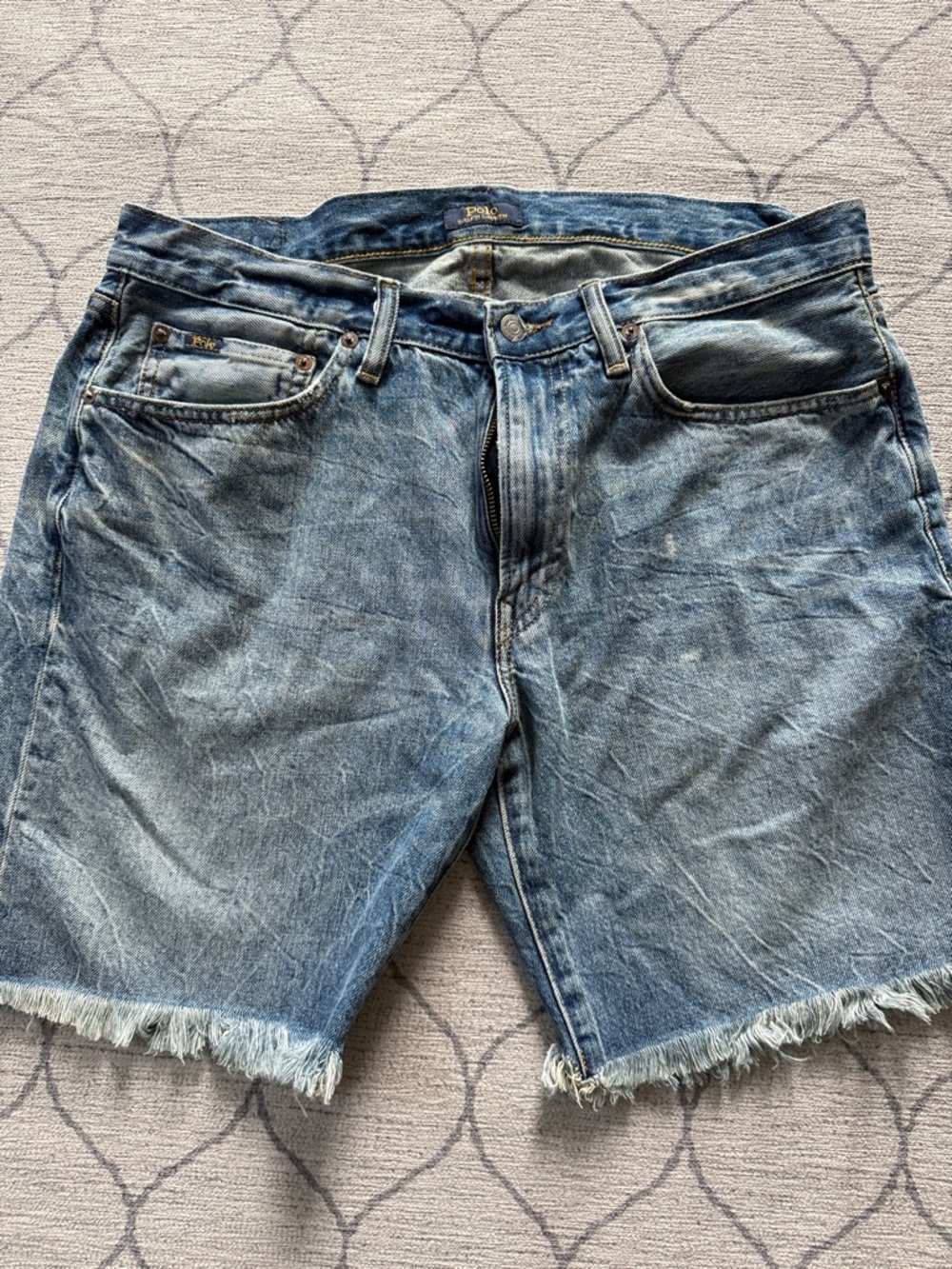 Polo by Ralph Lauren Faded Blue Cutoff Denim Shorts
